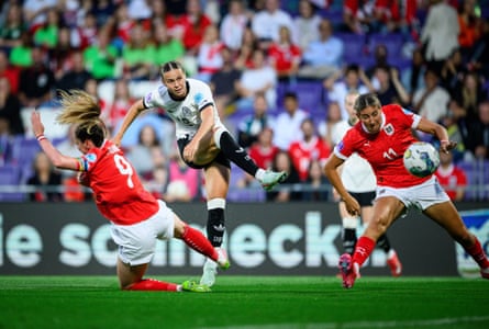 Klara Buehl of Germany shoots during the Women’s Nations League match against Austria.