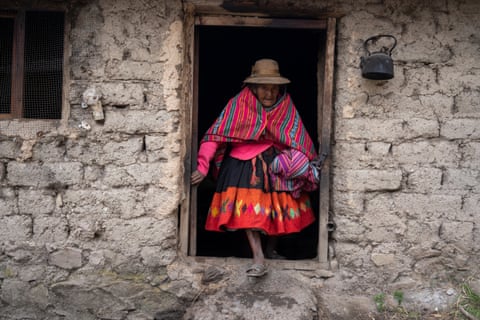 Fortunata Pfuturi, who’s aged about 90, at home in Rukha, in Cuzco region.