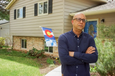 Tony Pigford, a Black, fourth-generation Denverite, in front of his home