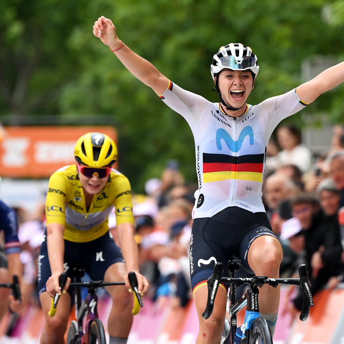 Liane Lippert wins stage two of Tour de France Femmes after rainswept drama | Tour de France Femmes | The Guardian