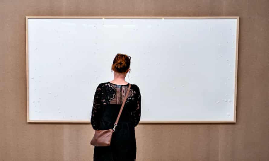 Un cadre vide de Take the Money and Run de l'artiste danois Jens Haaning.