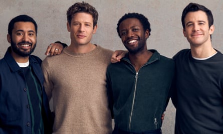 Zach Wyatt, James Norton, Omari Douglas and Luke Thompson in the West End debut of A Little Life.