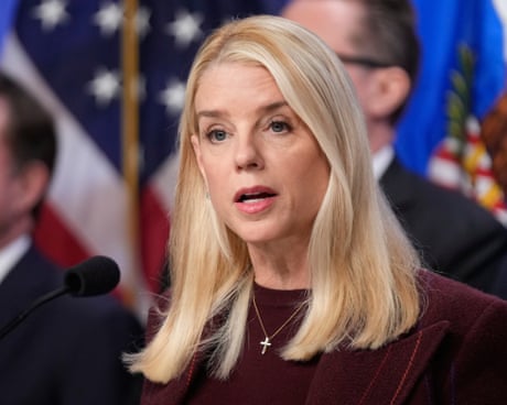 Pam BondiFILE - Attorney General Pam Bondi speaks with reporters during a news conference at the Department of Justice, Nov. 19, 2025, in Washington. (AP Photo/Mark Schiefelbein, File)