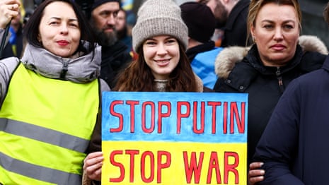 Protesters across Europe demonstrate against war in Ukraine – video report