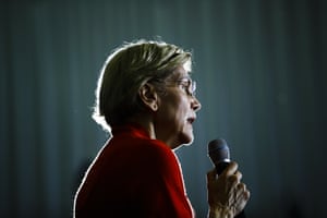 Senator Elizabeth Warren during a campaign event in Cedar Rapids, Iowa, on 26 January.