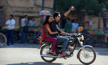 On a roll: Dev Patel with Tena Desae in The Best Exotic Marigold Hotel.