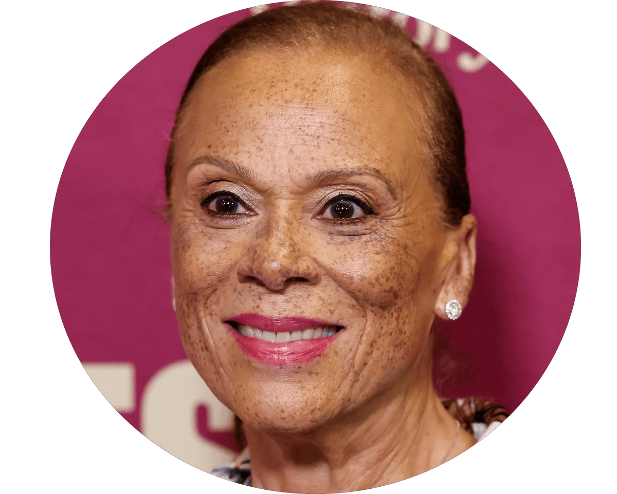 a woman smiling