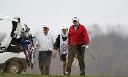 Donald Trump at Trump National Golf Club in Sterling, Virginia, on 21 November.
