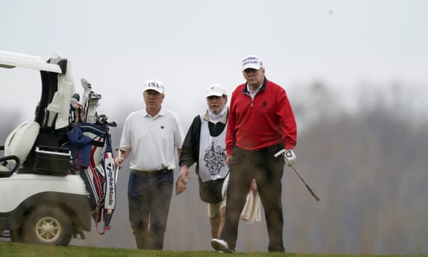 Donald Trump at Trump National Golf Club in Sterling, Virginia, on 21 November. 