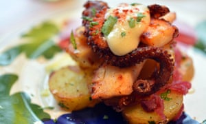 Octopus, potato and red onion tapas at Albariño, Broadstairs