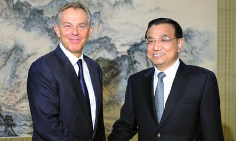 Tony Blair meets China’s then vice-premier, now premier, Li Keqiang in Beijing in 2011.