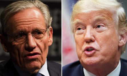 Bob Woodward, left, is being sued by Donald Trump for nearly $50m.