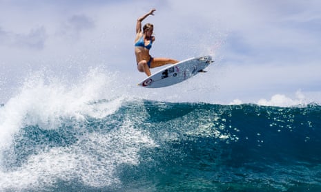 Bethany Hamilton practises her airs in Bali, Indonesia