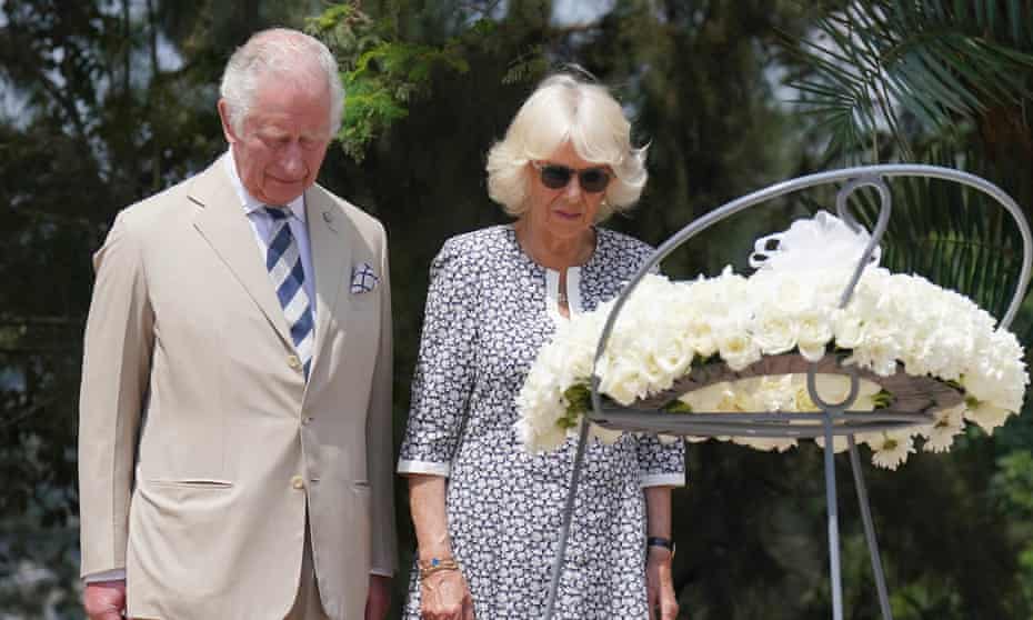 The Prince of Wales and the Duchess of Cornwall at the Kigali Genocide Memorial