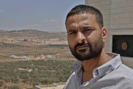 Ghaith Odeh in Turmus Ayya outside his property