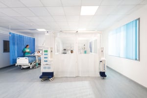 A temporary patient isolation room