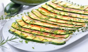 Courgettes with prosciutto