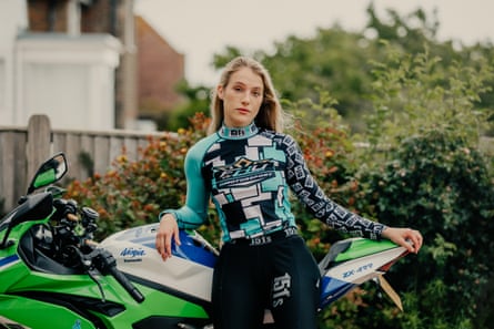 girl with motorbike