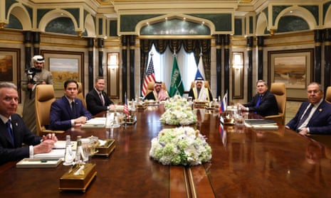 Inside the negotiations room in Riyadh, Saudi Arabia.