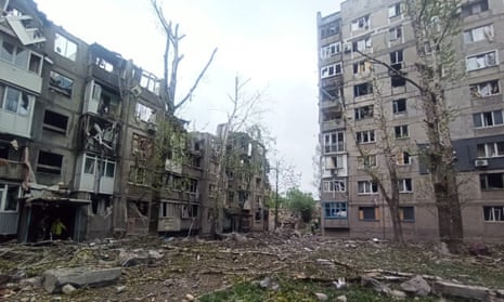Damage in Donetsk on 30 April after shelling overnight, posted to Telegram by Donetsk Regional State Administration