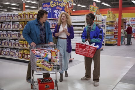 Adam Driver, Greta Gerwig and Don Cheadle in White Noise.