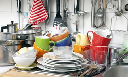 A pile of dirty dishes