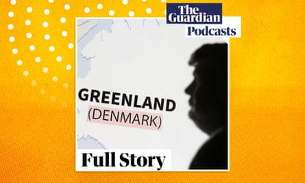 Greenland map and Trump silhouette in Full Story episodic artwork