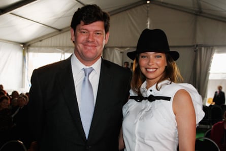 James Packer and wife Erica Baxter.