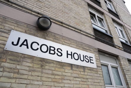 A sign on a wall at Jacobs House.