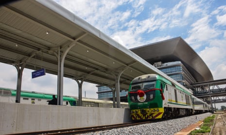 A train leaving Lagos, Nigeria.