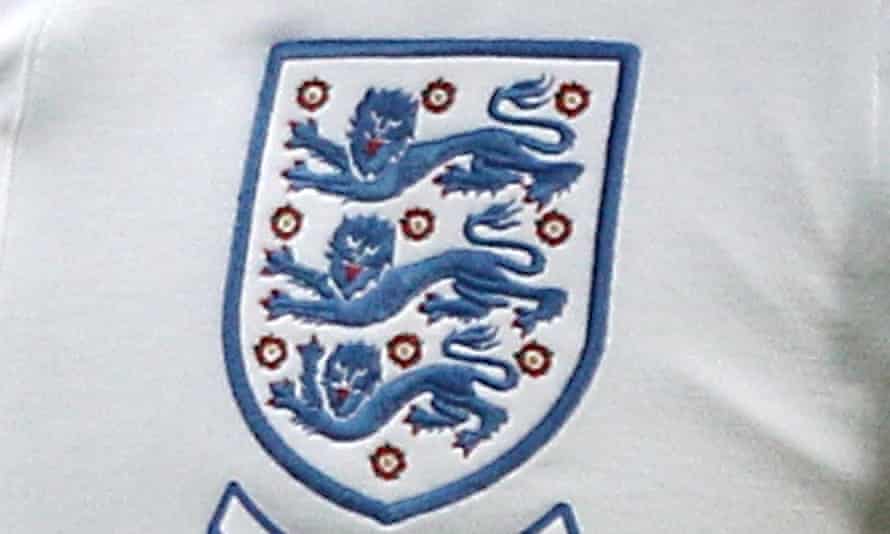 The Football Association crest seen on an England shirt.