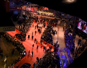 A general view of the red carpet arrivals