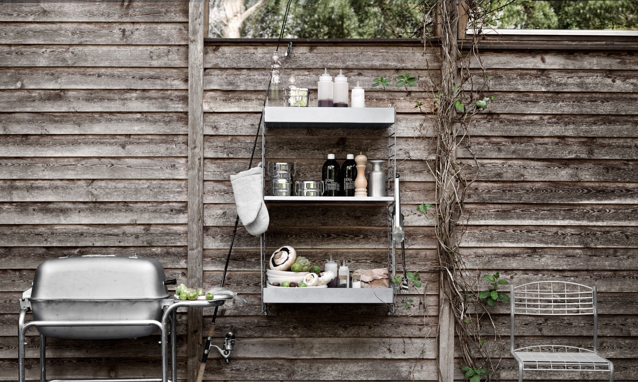 ‘The design can be as slick or as rudimentary as your budget and skills dictate’: String outdoor shelving, from £42.50, utilitydesign.co.uk 