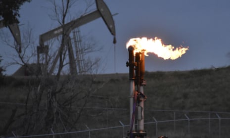 A flare to burn methane from oil production