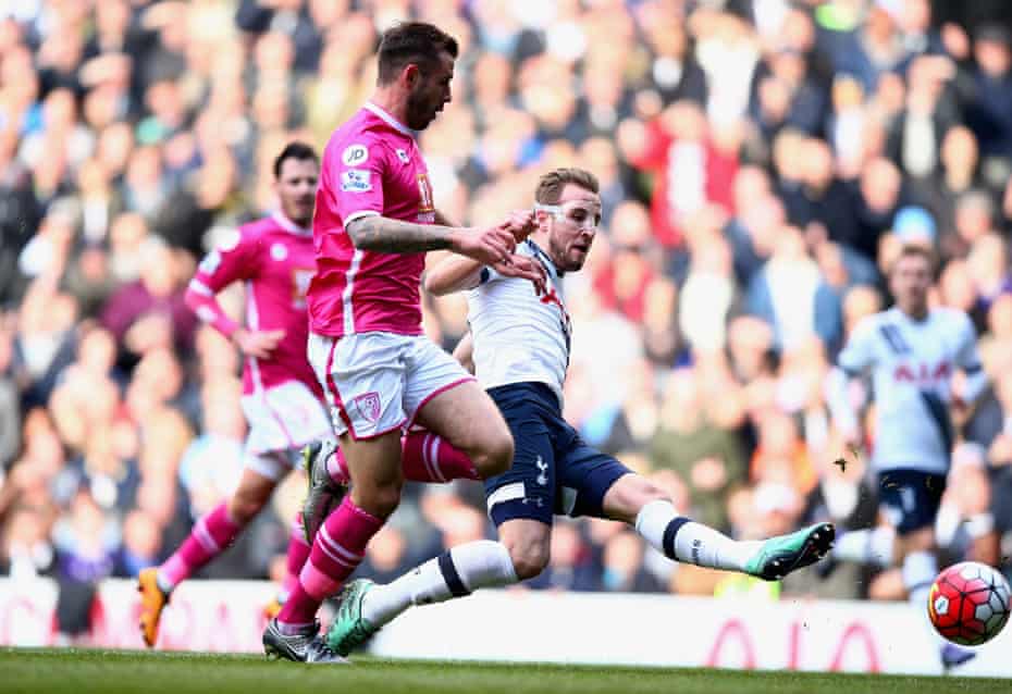 Kane beats Cook as he scores his second.