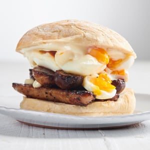 Sausage and egg sandwich by Max Halley.