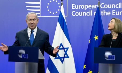Israeli prime minister Benjamin Netanyahu and EU high representative Federica Mogherini
