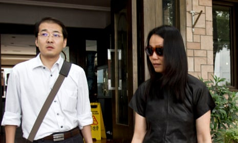 Lawyer Xia Lin with wife of Ai Weiwei in 2011.