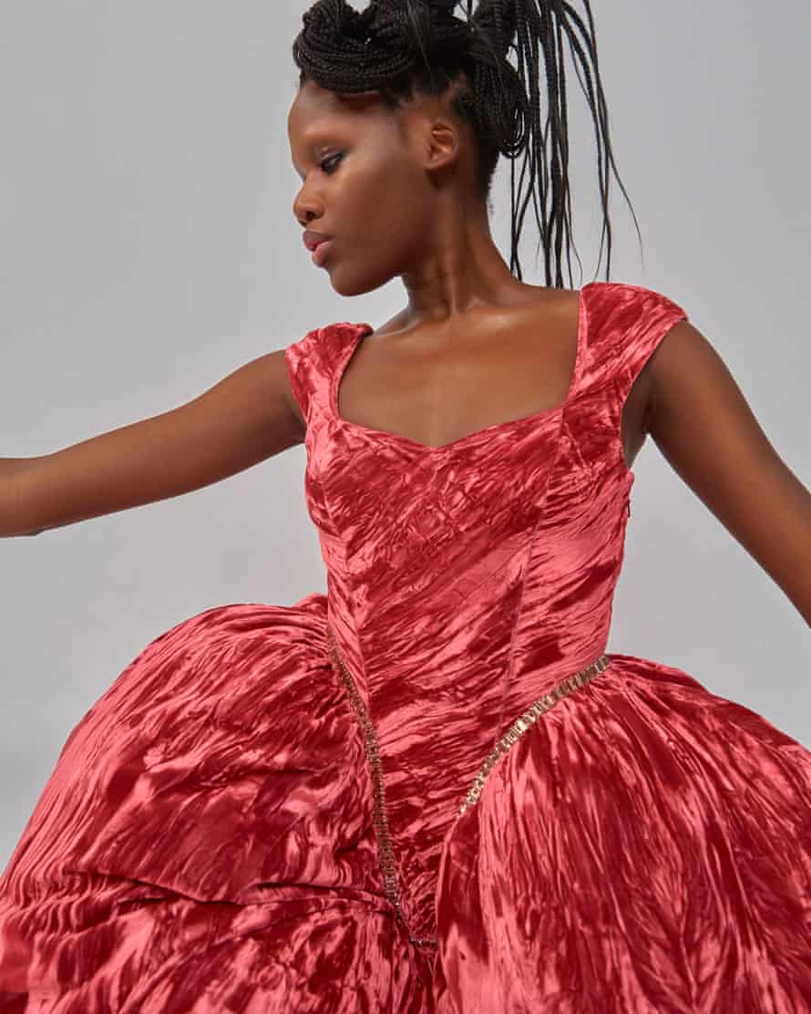 New York brand Collina Strada offers a club-ready aesthetic | Fashion 1 Red/coral coloured velvet sleeveless dress