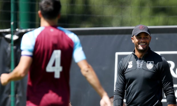 Vincent Kompany looks on during his Burnley side’s 3-0 pre-season defeat by Wolves.