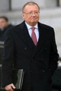 Alexander Yakovenko, the Ambassador of the Russian Federation, leaves the Foreign Office in London after he was summoned there following the findings of the Litvinenko inquiry.<br>