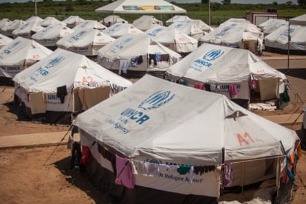Tents at a UN refugee agency camp in Maicao, La Guajira.