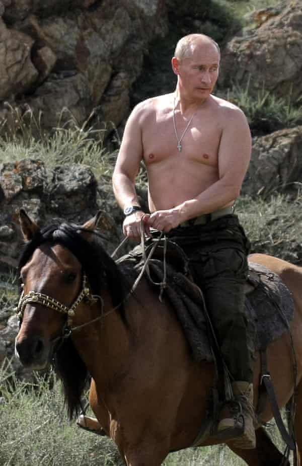 Vladimir Putin on holiday in southern Siberia in 2009