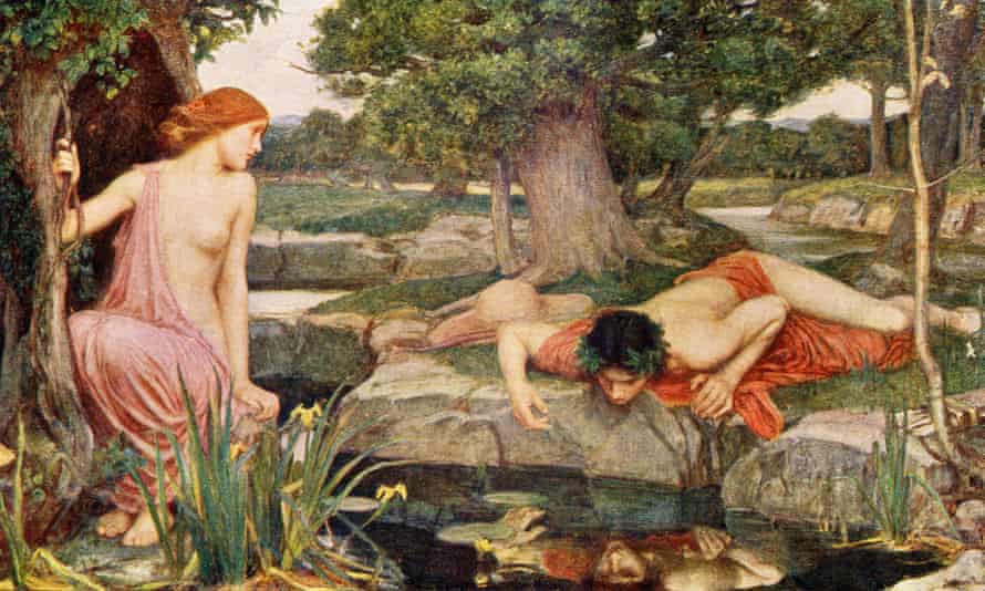 اکو و نرگس پس از نقاشی توسط JW Waterhouse
