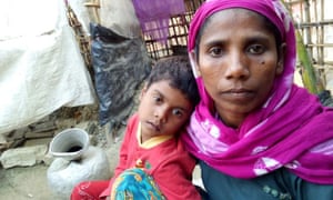 Noor Ayesha with her only surviving child, Dilnawaz Begum, in Bangladesh.