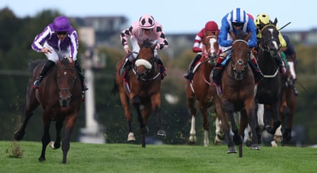 Delacroix, ridden by Christophe Soumillon, left.