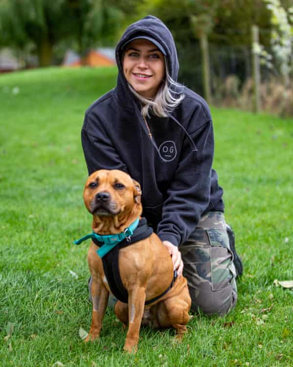 Jess and Vinnie the staffie.