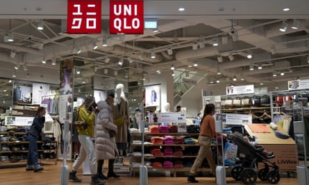 Shoppers at the Japan-based clothing company Uniqlo in Moscow, Russia.