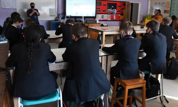 Year 7 students at Hailsham Community College in East Sussex