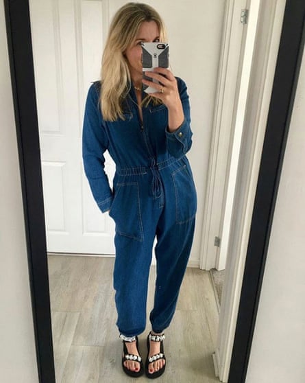 Sarah Hunter in her cropped jumpsuit